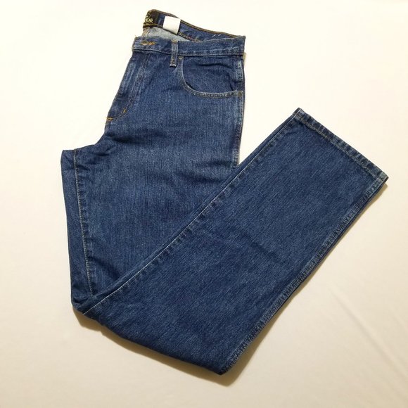 Redhead Men's‎ Jeans Blue Pockets Dark Wash Denim Classic Fit Size 34W X 36L - Picture 1 of 12